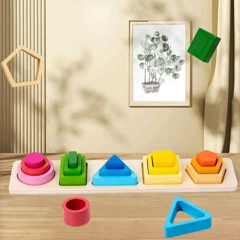 Kids Wooden Sorting Stacking Toy