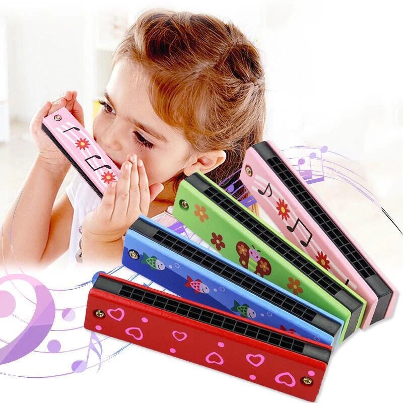 Children's Wooden Harmonica Musical Instrument