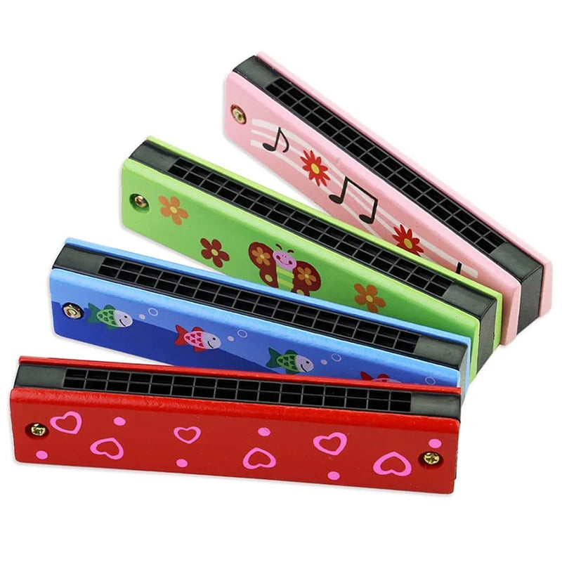 Children's Wooden Harmonica Musical Instrument