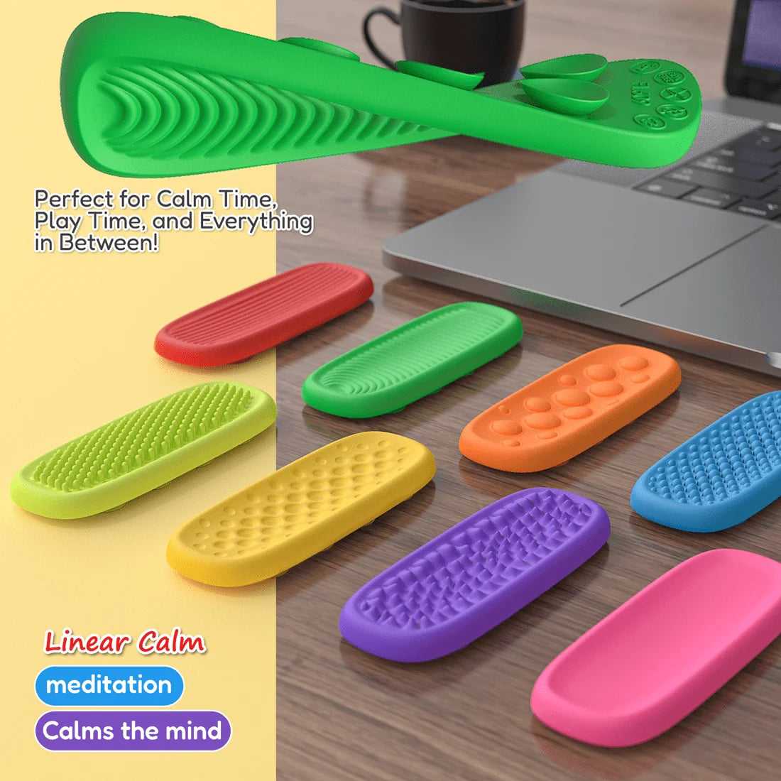 Sensory & Tactile Fidget Strips – 8 Unique Textures