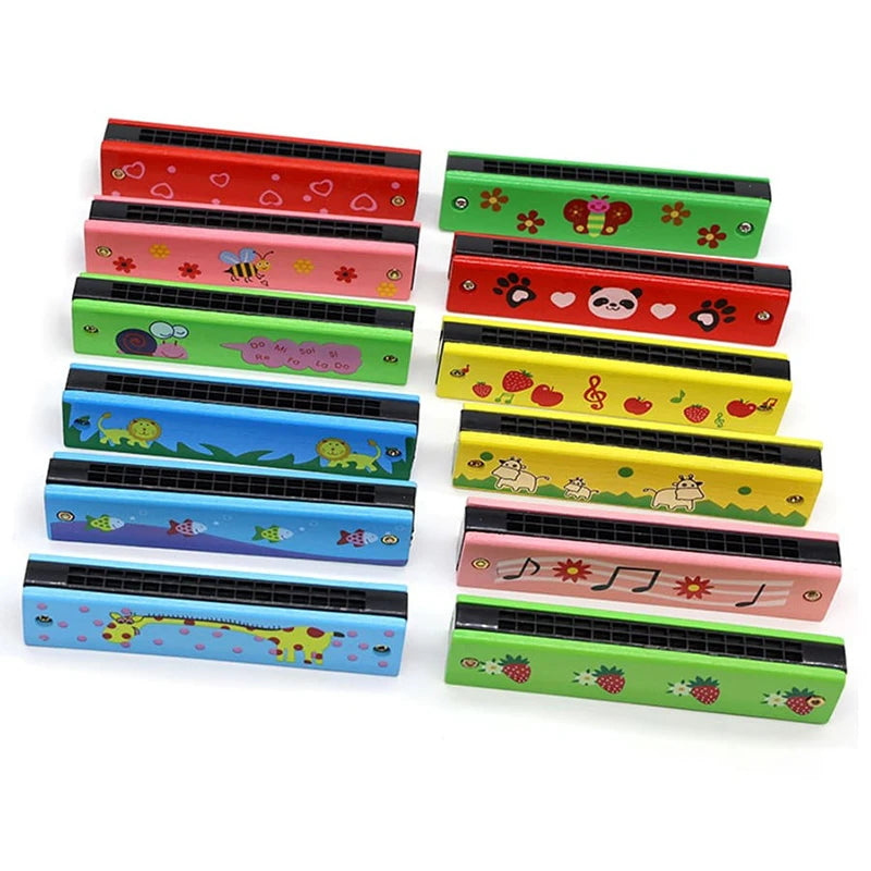 Children's Wooden Harmonica Musical Instrument