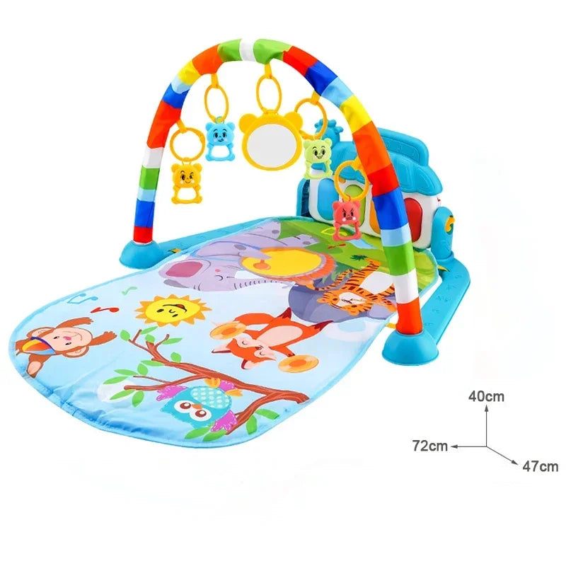 Active Playthings baby activity gym mat with colorful arches and animal toys for sensory play and development
