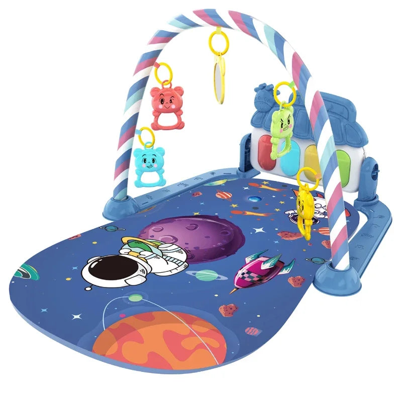Active Playthings Baby Activity Gym Mat with Galactic Theme and Colorful Hanging Toys for Infants