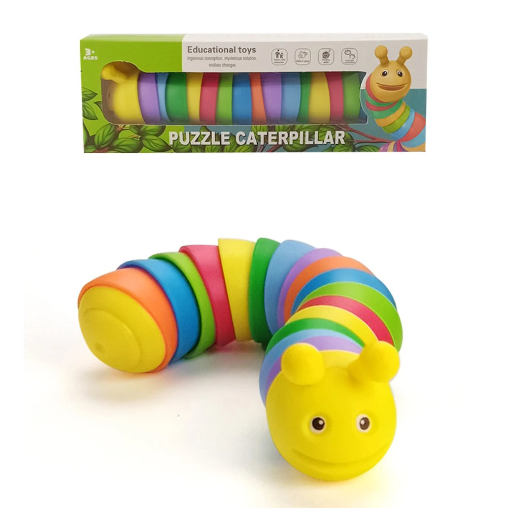 Funny fidget slugs sensory toy in vibrant colors designed for stress relief and educational play