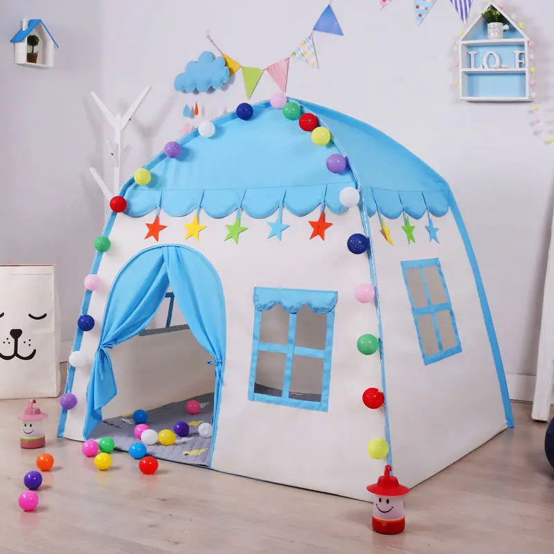 ActivePlaythings kids indoor play tent with colorful decorations for imaginative playtime