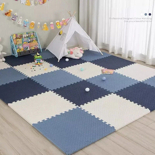 ActivePlaythings kids play tent set on colorful kids interlocking foam mat for fun and comfort