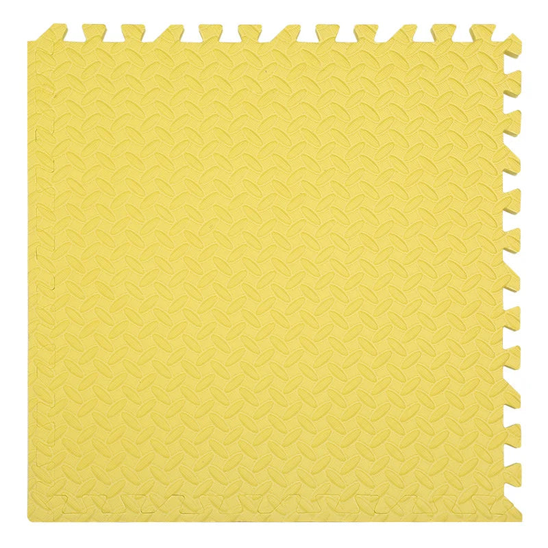 Bright yellow kids interlocking foam mat for soft play areas and safe indoor activities