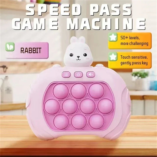 ActivePlaythings LED pop it fidget toy featuring a rabbit design and touch-sensitive buttons for interactive play