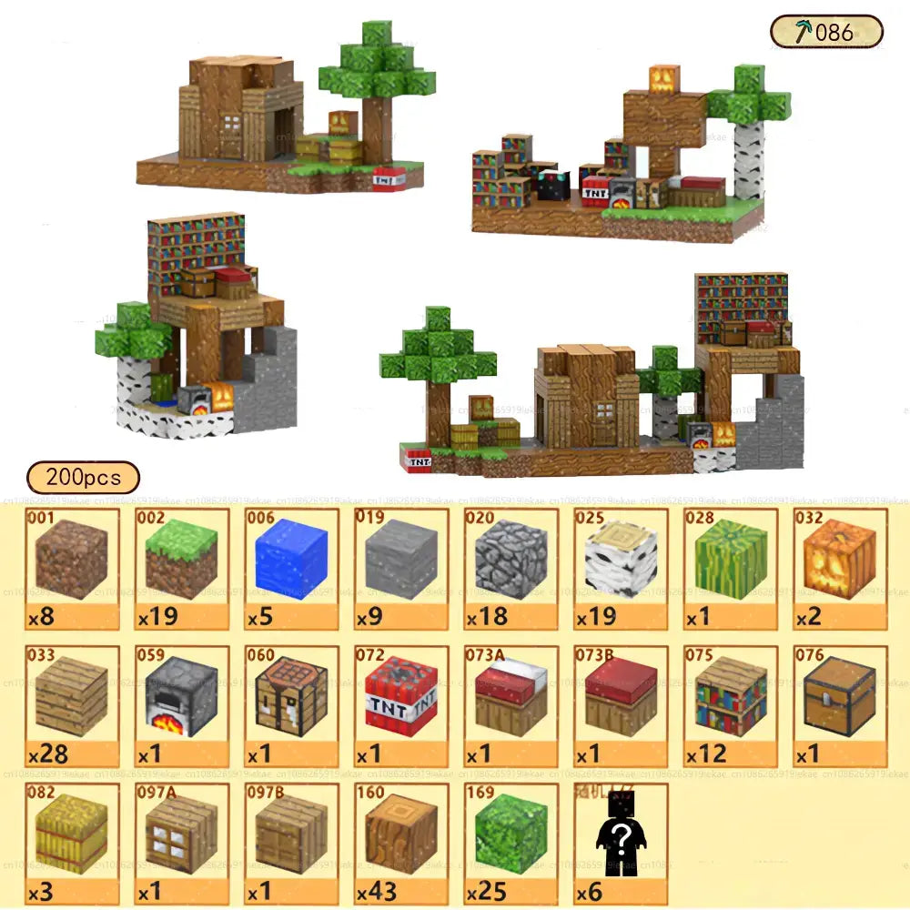 Active Playthings 200pcs magnetic building blocks set featuring diverse structures and vibrant colors