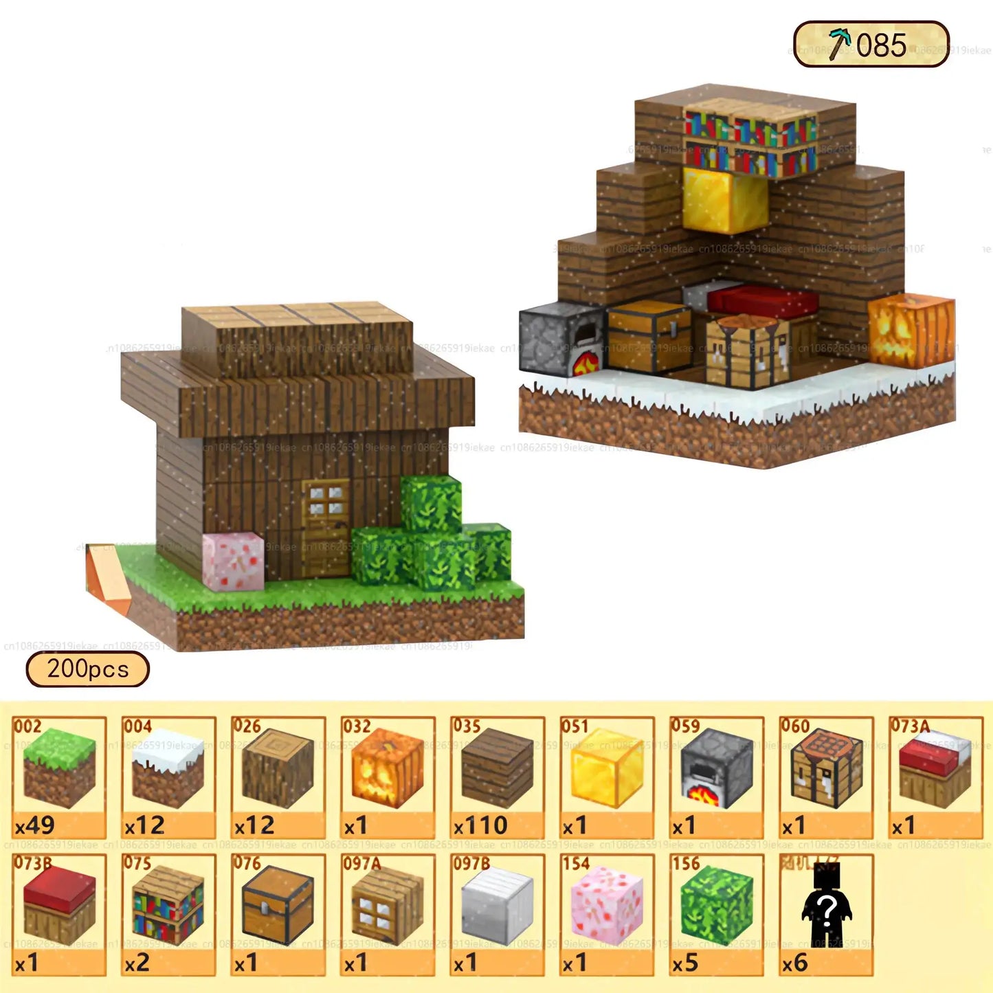 Creative magnetic building blocks set for kids featuring a house and various furniture pieces