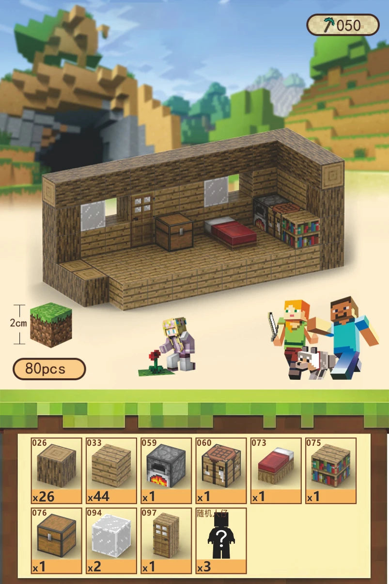 ActivePlaythings Magnetic Building Blocks for kids featuring a detailed house scene with figures and furniture