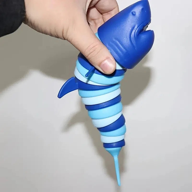 ActivePlaythings shark stress reliever toy with a spiral design for soothing tactile engagement