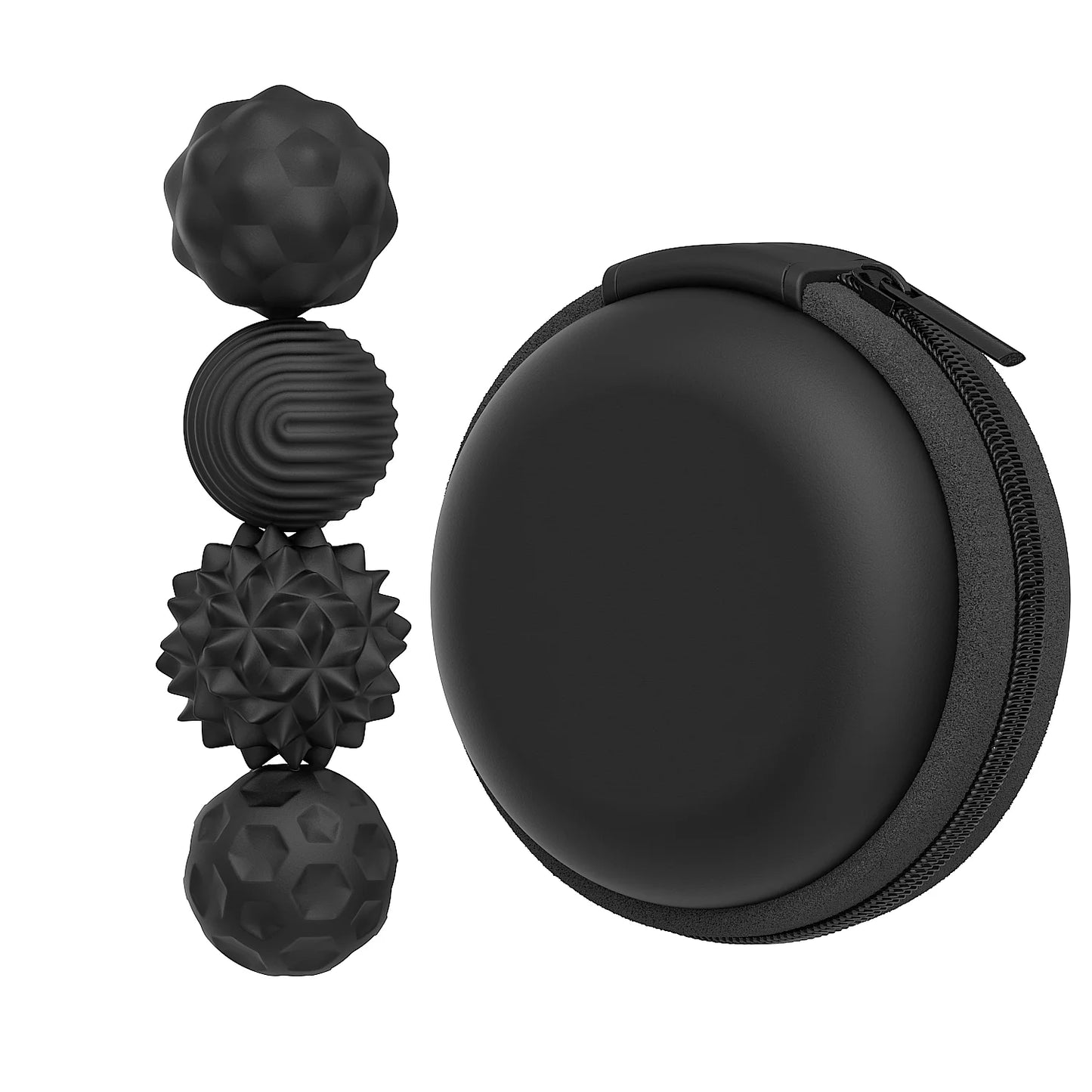 Active Playthings tactile stress relief toys in black with a zippered case for easy transport