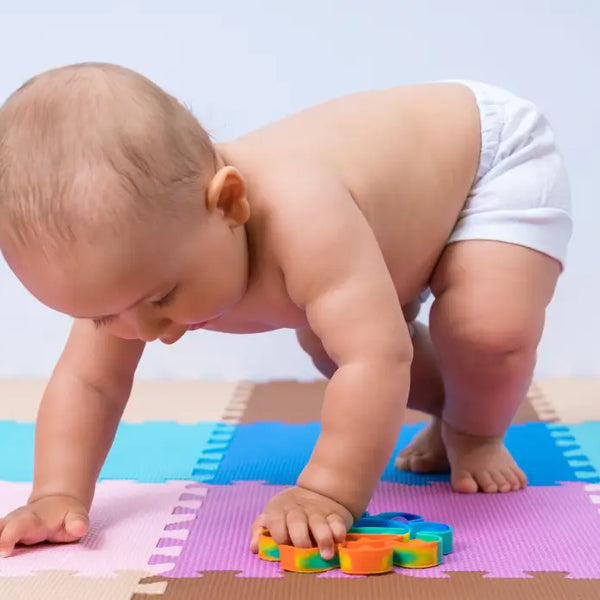 Baby Playing on Foam Play Mat