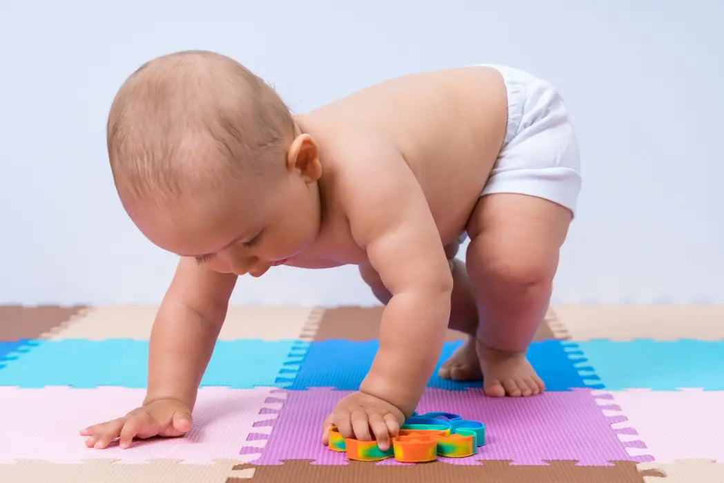 Baby Playing on Foam Play Mat
