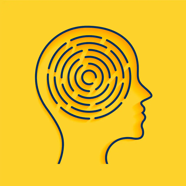 Illustration of a human head with a maze inside symbolizing the best sensory toys for special needs