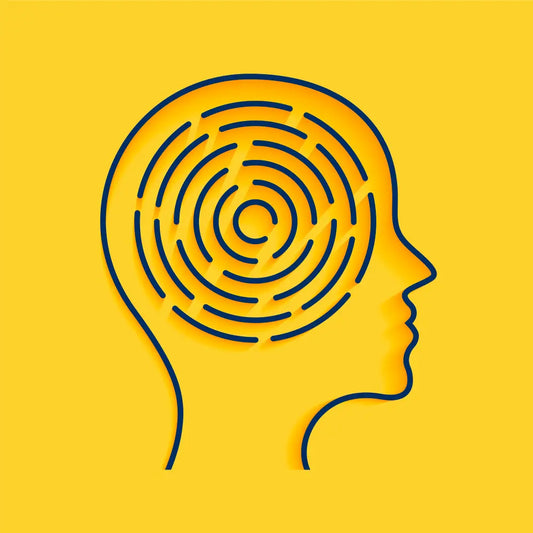 Illustration of a human head with a maze inside symbolizing the best sensory toys for special needs