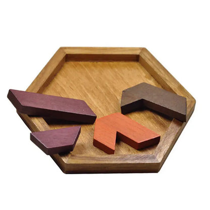 Wooden Geometric Jigsaw Brain Teaser