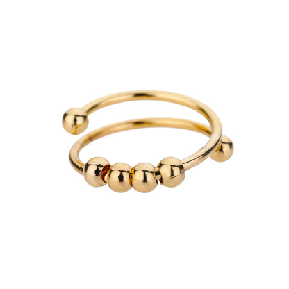Spinning Bead Stainless Steel Ring for Stress Relief