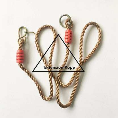 Swing extension rope with metal hooks