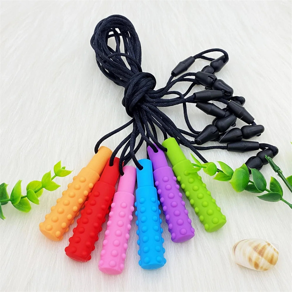 Sensory Chew Necklace Oral Aid Teether Toy for Autism, Hyperactivity, Infant Breastfeeding or Special Needs