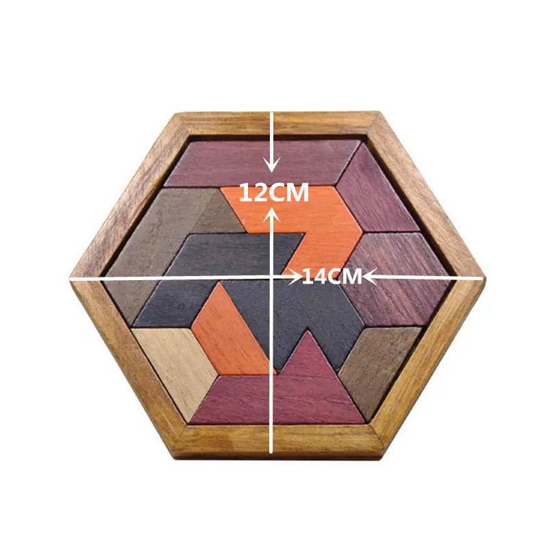 Wooden Geometric Jigsaw Brain Teaser