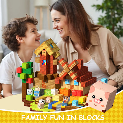 Farm Theme Magnetic Building Blocks | Barn & Animal Building Set