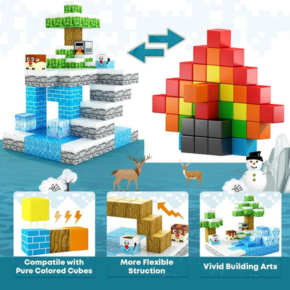 Ice World Magnetic Building Blocks | Frozen Theme Building Set