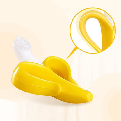 Banana Shape Safe Toddle Teether Training Toothbrush BPA Free