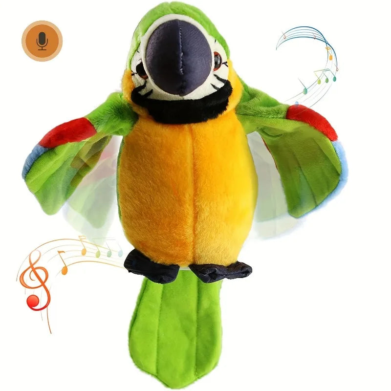 Talking Macaw Parrot | Repeat What You Say Stuffed Animal Plush