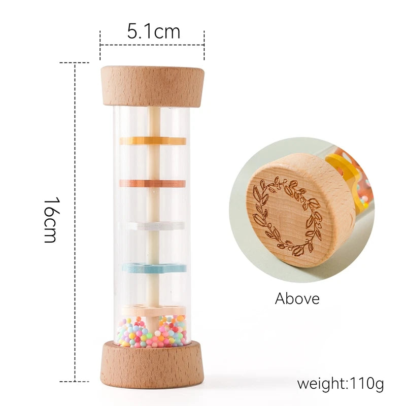 Wooden Rain Stick Baby Rattle