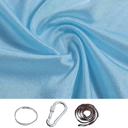 Lake Blue stretchy compression sensory swing fabric with sling loop, carabiner and extension strap