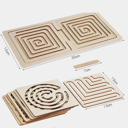 Children's Concentration Wooden Maze Brain Teaser