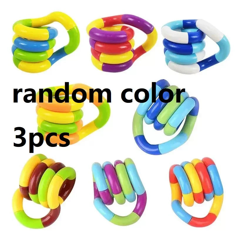 Tangle rope fidget keychain party favor packaging