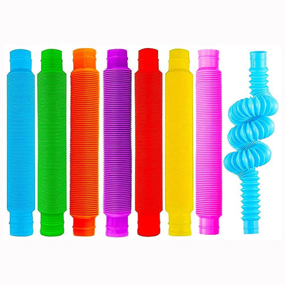 Pop Tubes Fidget Toys Sensory Toy for Stress Relief (8 Pack)