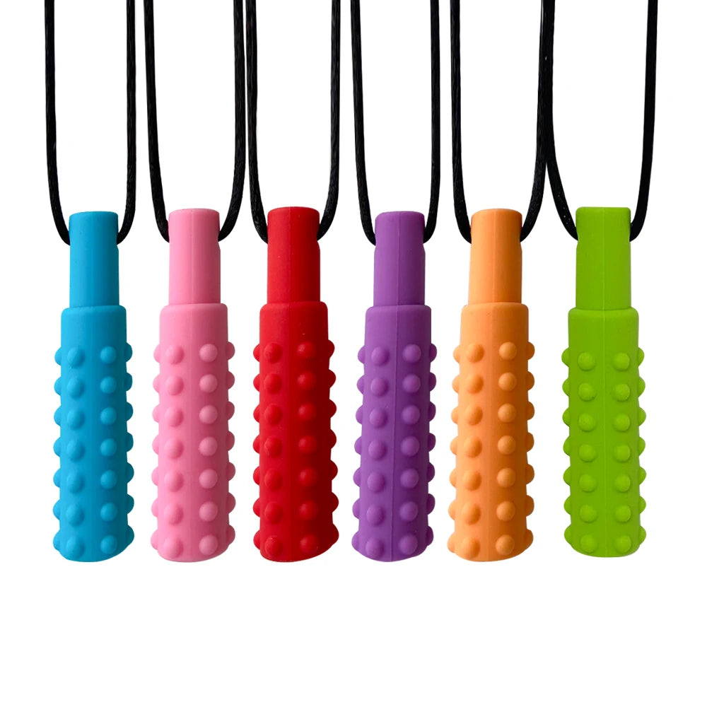 Sensory Chew Necklace Oral Aid Teether Toy for Autism, Hyperactivity, Infant Breastfeeding or Special Needs