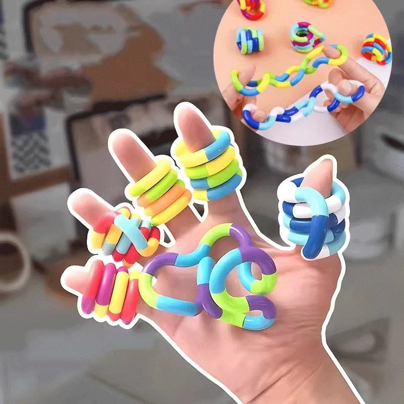 Twisty tangle fidget toy 1, 3, and 5 pack options