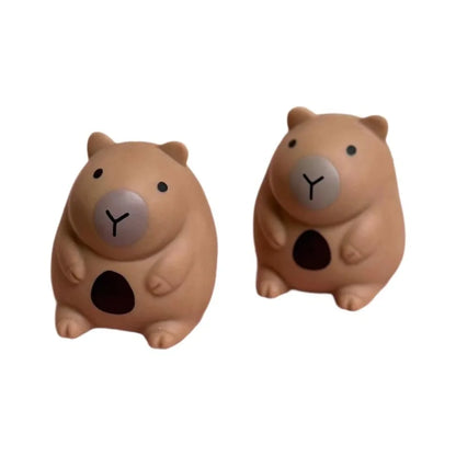 Chubby capybara squeeze toy 1, 2, and 6 pack options