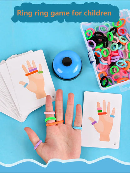 Fingers Ring Game with Elastic Bands and Bell