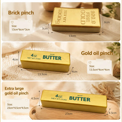 Golden butter squishy and gold bar size options