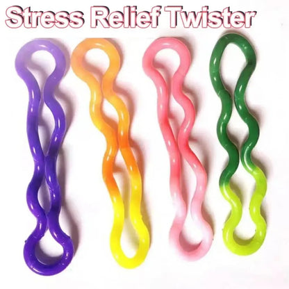 Color-changing thermochromic tangle fidget toy
