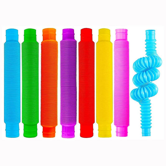 Pop Tubes Fidget Toys Sensory Toy for Stress Relief (8 Pack)