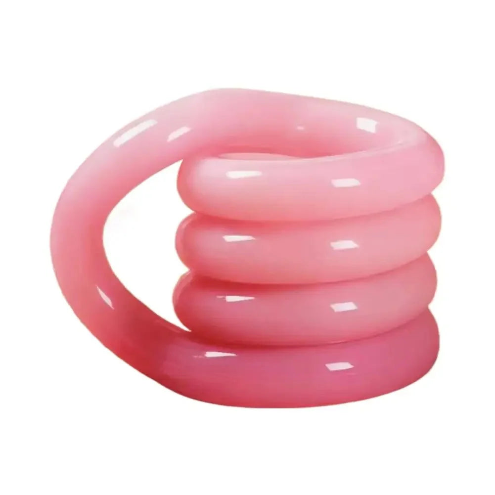 Thermochromic tangle fidget toy held in hand