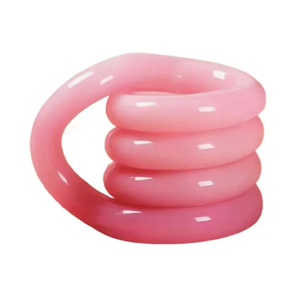Thermochromic tangle fidget toy held in hand