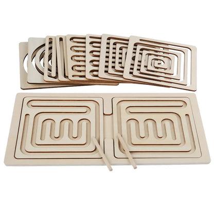 Children's Concentration Wooden Maze Brain Teaser