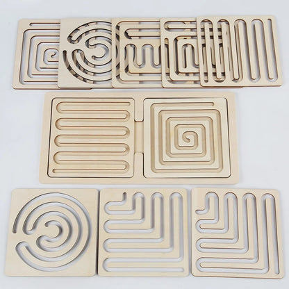 Children's Concentration Wooden Maze Brain Teaser