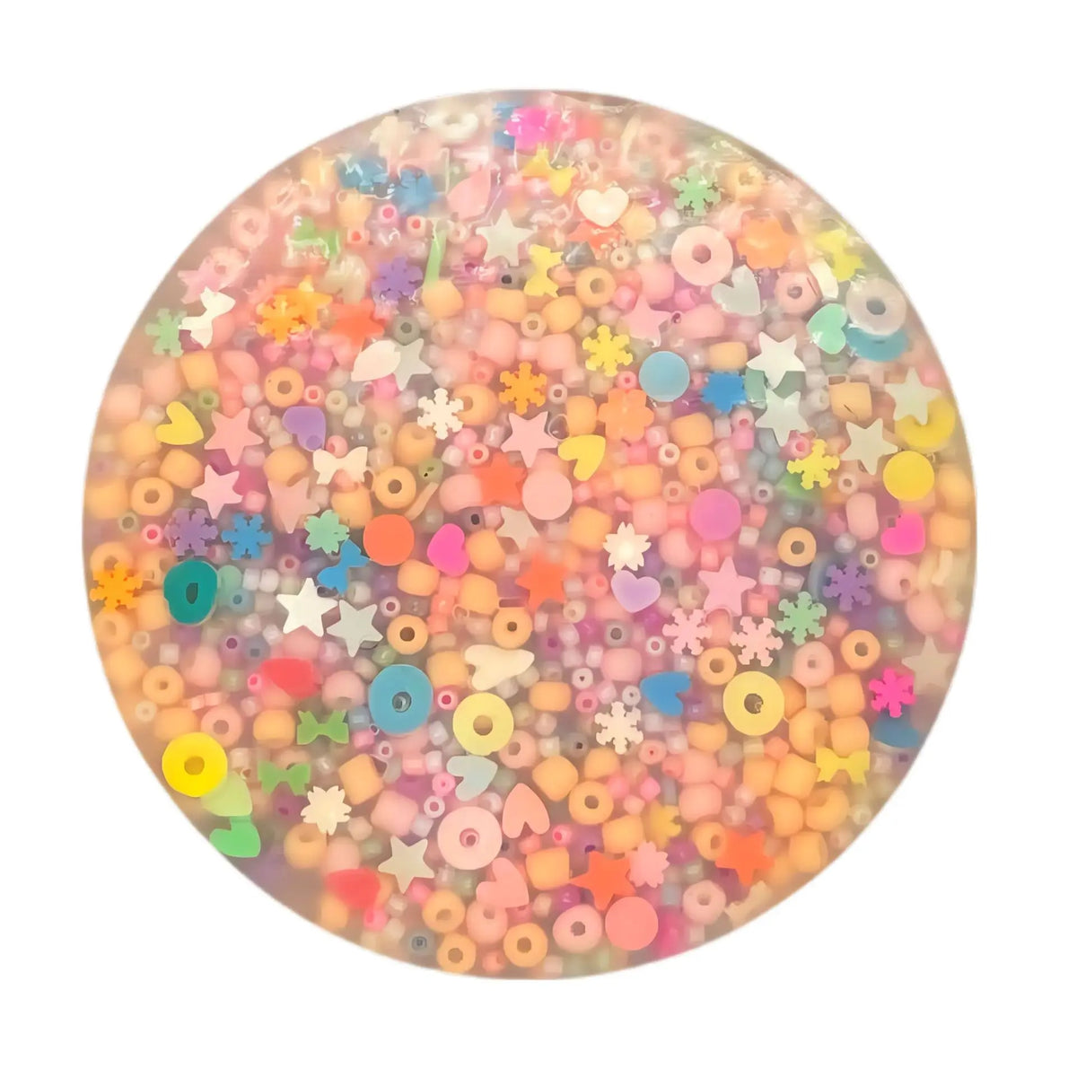 Half-round rainbow bead skin picking pad