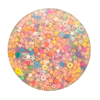 Half-round rainbow bead skin picking pad