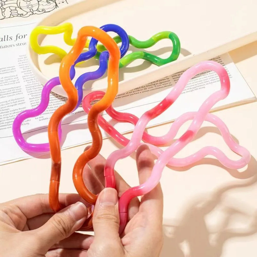 Thermochromic tangle fidget toy close-up of ABS material
