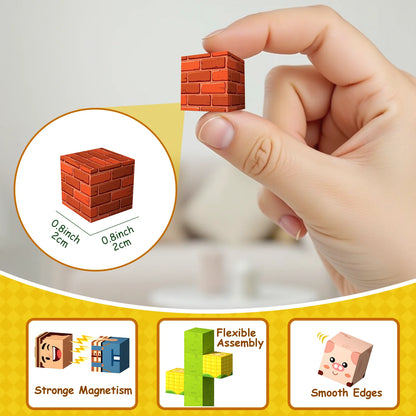 Farm Theme Magnetic Building Blocks | Barn & Animal Building Set